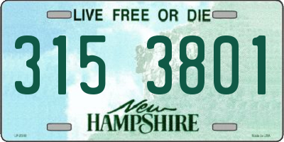 NH license plate 3153801