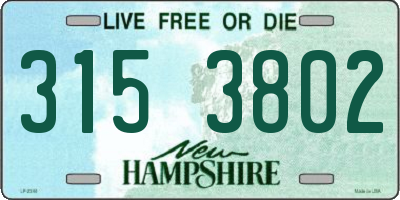 NH license plate 3153802