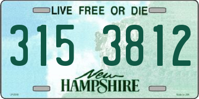 NH license plate 3153812