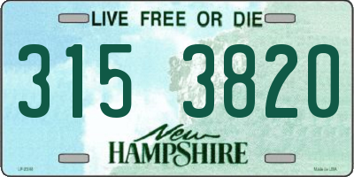 NH license plate 3153820
