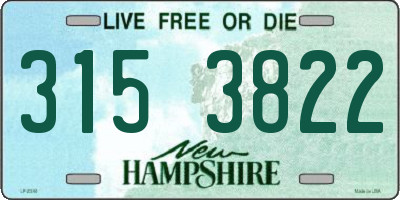 NH license plate 3153822