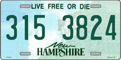 NH license plate 3153824