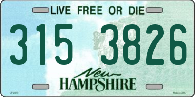 NH license plate 3153826