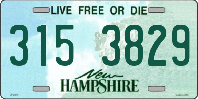 NH license plate 3153829