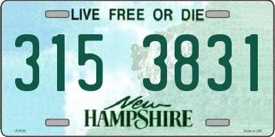 NH license plate 3153831