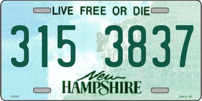 NH license plate 3153837