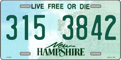 NH license plate 3153842