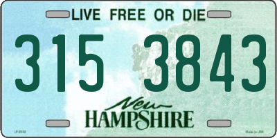 NH license plate 3153843