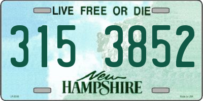 NH license plate 3153852