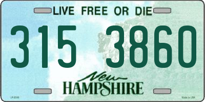 NH license plate 3153860