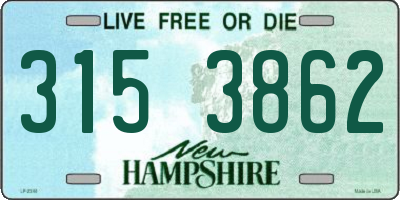 NH license plate 3153862