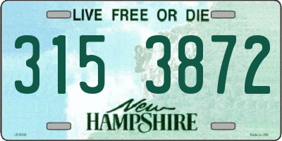 NH license plate 3153872