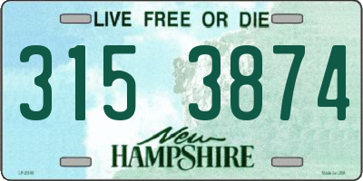 NH license plate 3153874