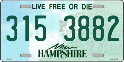 NH license plate 3153882