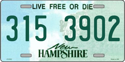 NH license plate 3153902