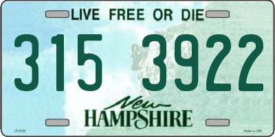 NH license plate 3153922