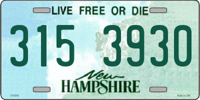 NH license plate 3153930