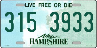 NH license plate 3153933