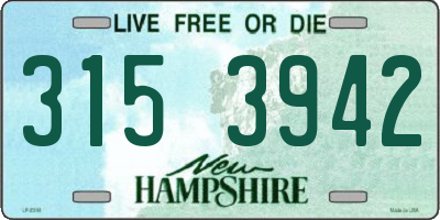 NH license plate 3153942