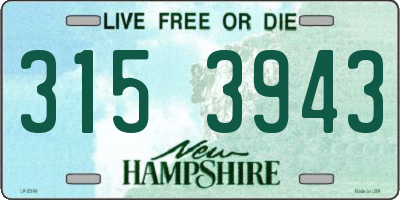 NH license plate 3153943