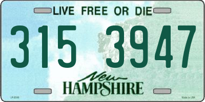 NH license plate 3153947