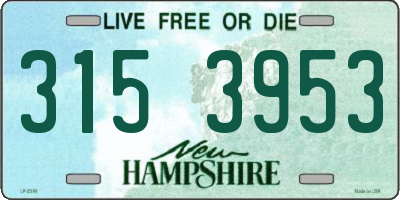 NH license plate 3153953