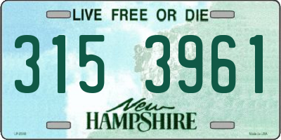 NH license plate 3153961