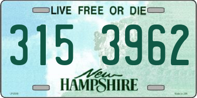 NH license plate 3153962