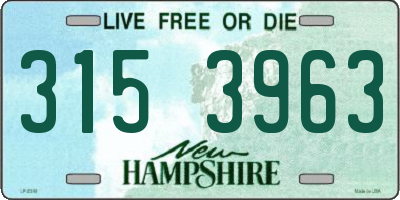 NH license plate 3153963