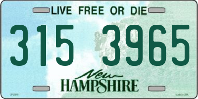NH license plate 3153965