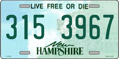 NH license plate 3153967