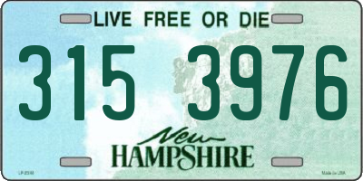 NH license plate 3153976