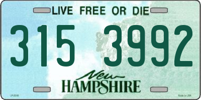 NH license plate 3153992