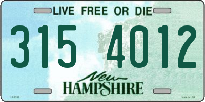 NH license plate 3154012