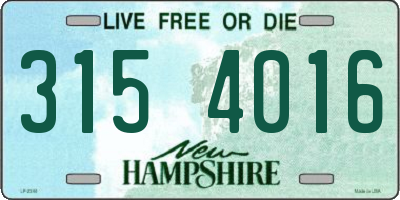 NH license plate 3154016