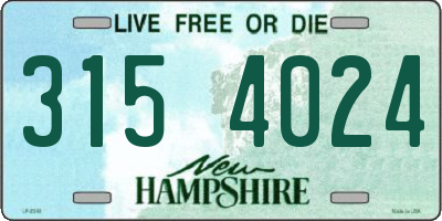 NH license plate 3154024