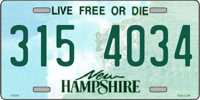 NH license plate 3154034