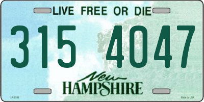 NH license plate 3154047