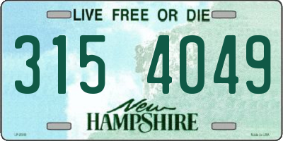 NH license plate 3154049