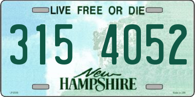 NH license plate 3154052