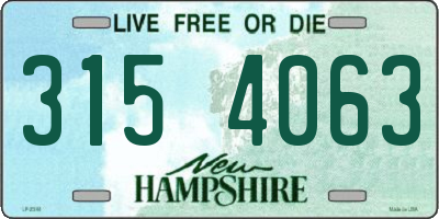 NH license plate 3154063