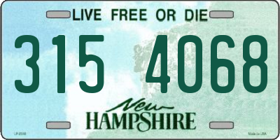 NH license plate 3154068