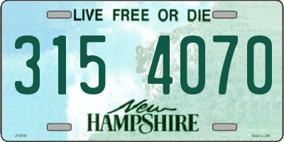 NH license plate 3154070