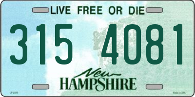 NH license plate 3154081