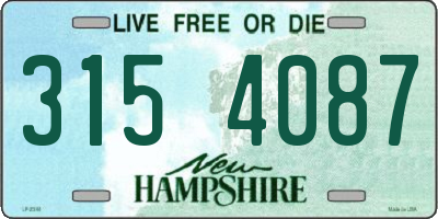 NH license plate 3154087