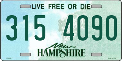 NH license plate 3154090