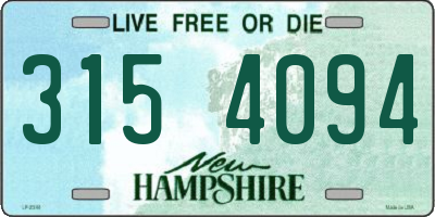 NH license plate 3154094