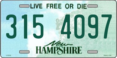 NH license plate 3154097