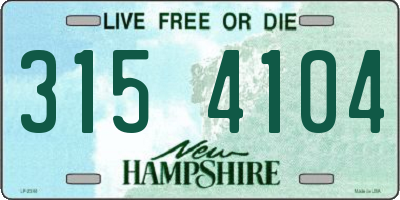 NH license plate 3154104