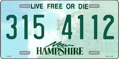 NH license plate 3154112
